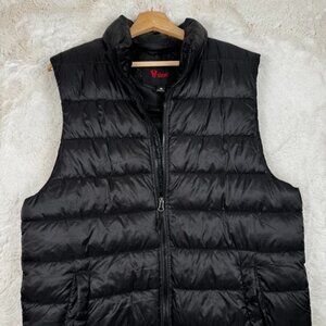 Stoic Men’s Black Puffer Vest Size Medium Packable Insulated Outdoor Hiking